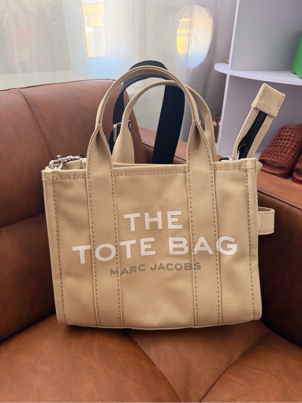 Marc Jacobs Beige Canvas 'The Tote Bag' Mini Tote